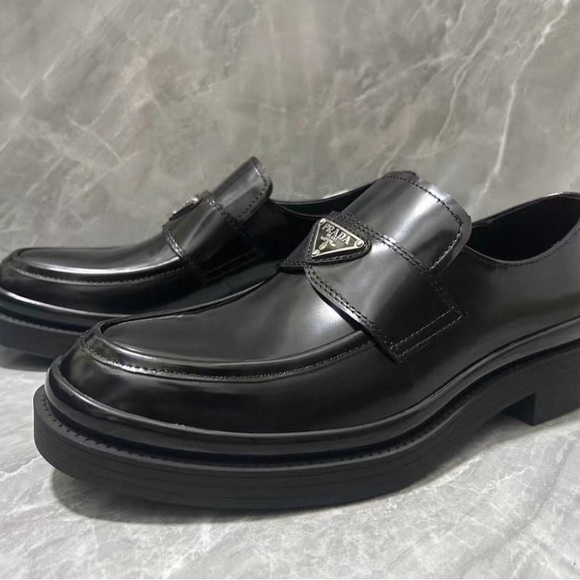 Prada Women's Black Glossy Loafers - Picture 1 of 5
